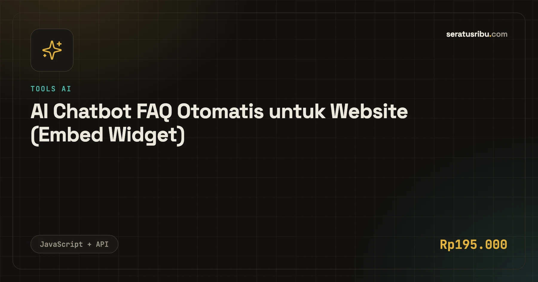 AI Chatbot FAQ Otomatis untuk Website (Embed Widget)