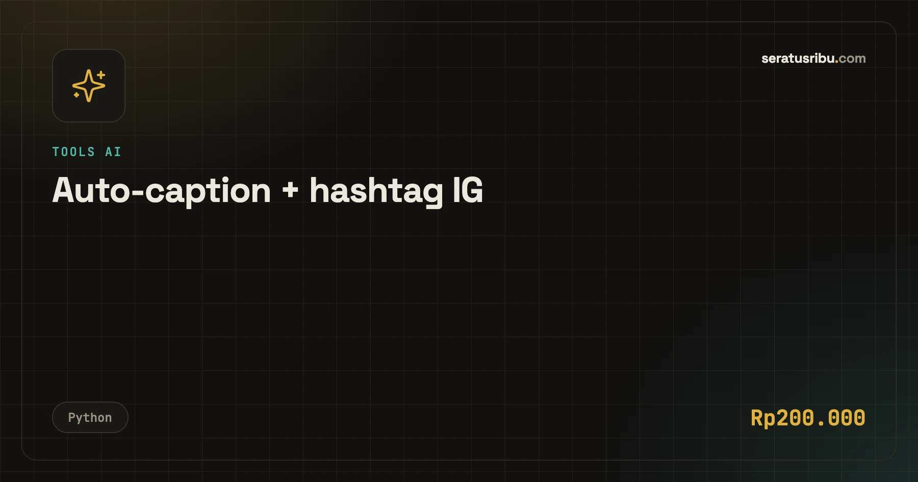 Auto-caption + hashtag IG
