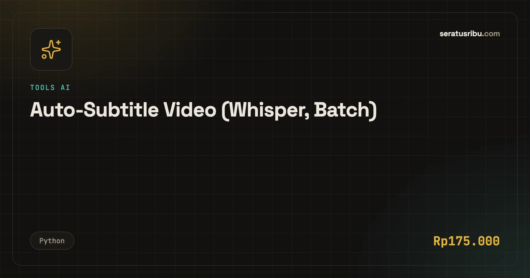 Tampilan Auto-Subtitle Video (Whisper, Batch)