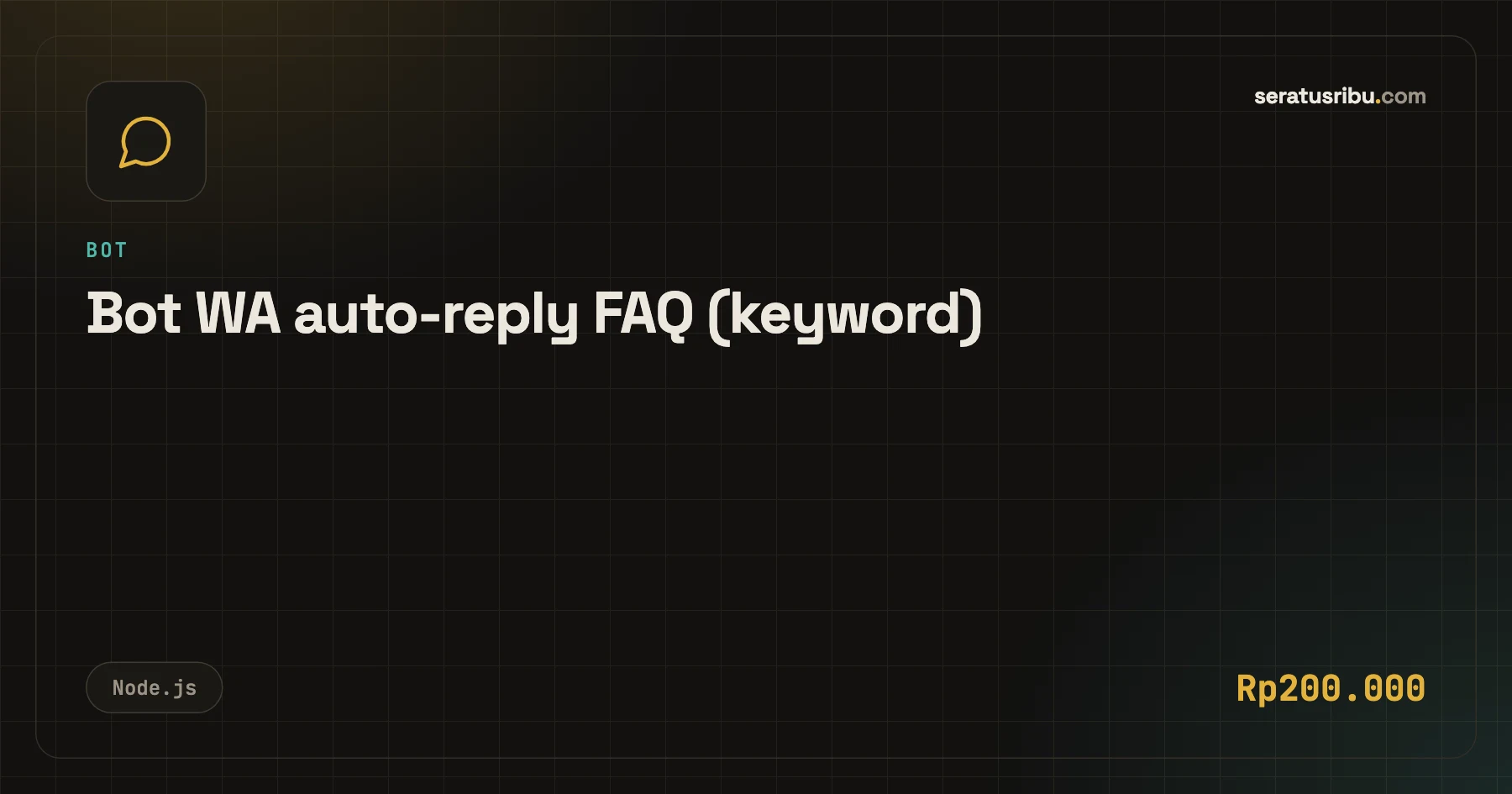 Bot WA auto-reply FAQ (keyword)