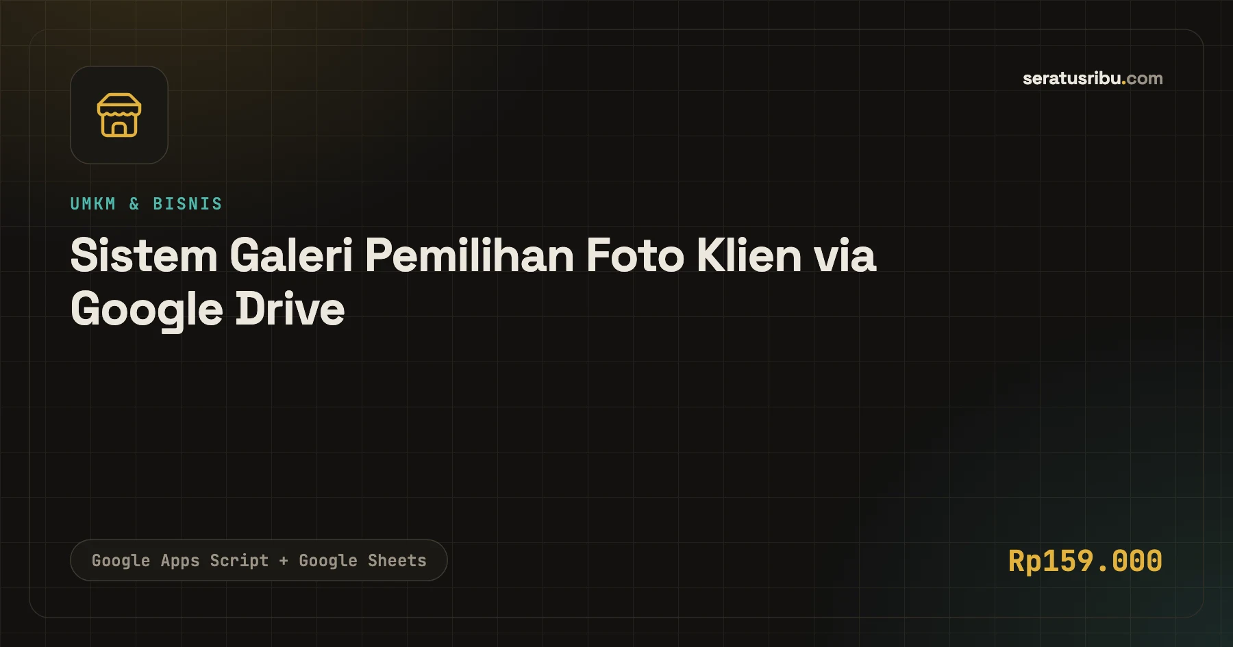 Tampilan Sistem Galeri Pemilihan Foto Klien via Google Drive