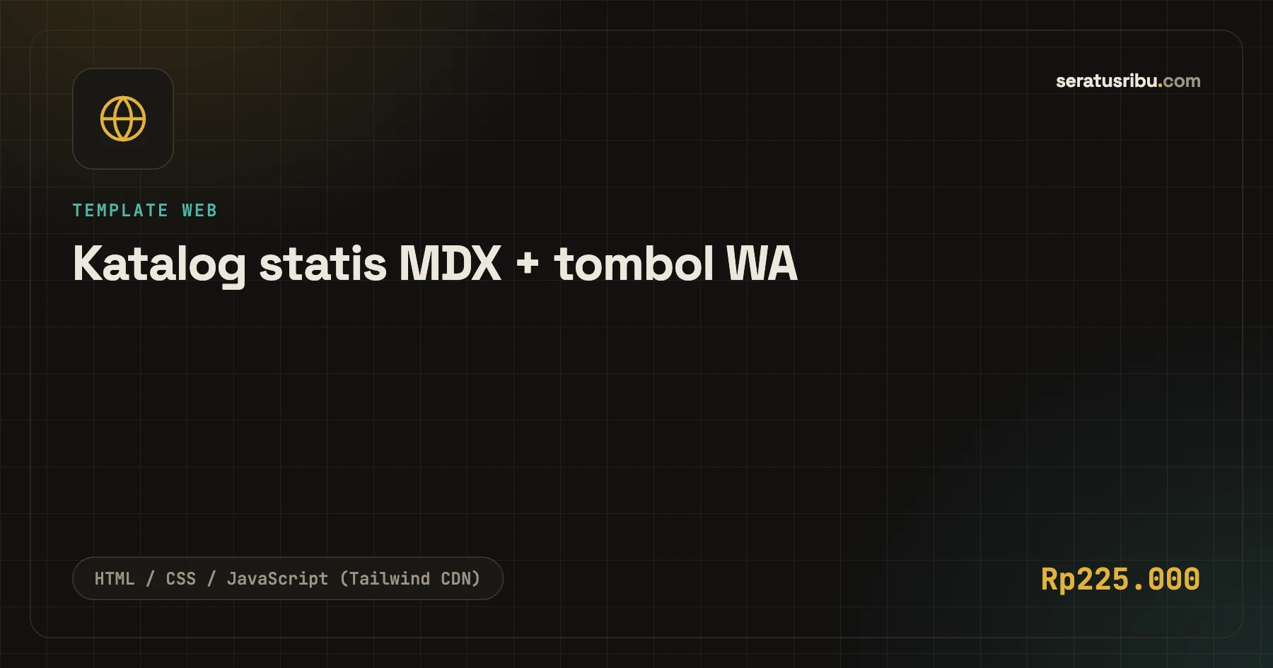 Katalog statis MDX + tombol WA