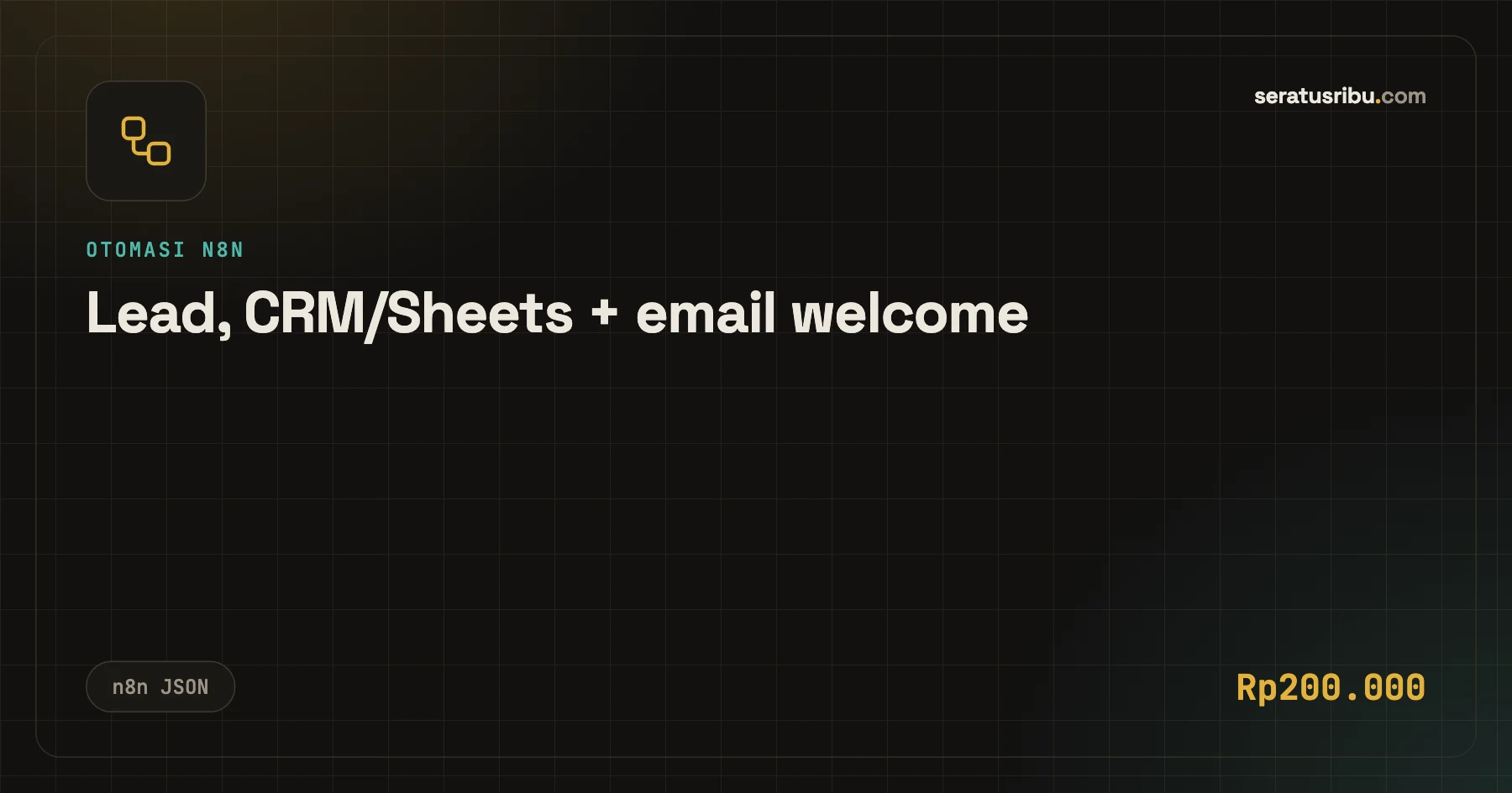 Lead, CRM/Sheets + email welcome
