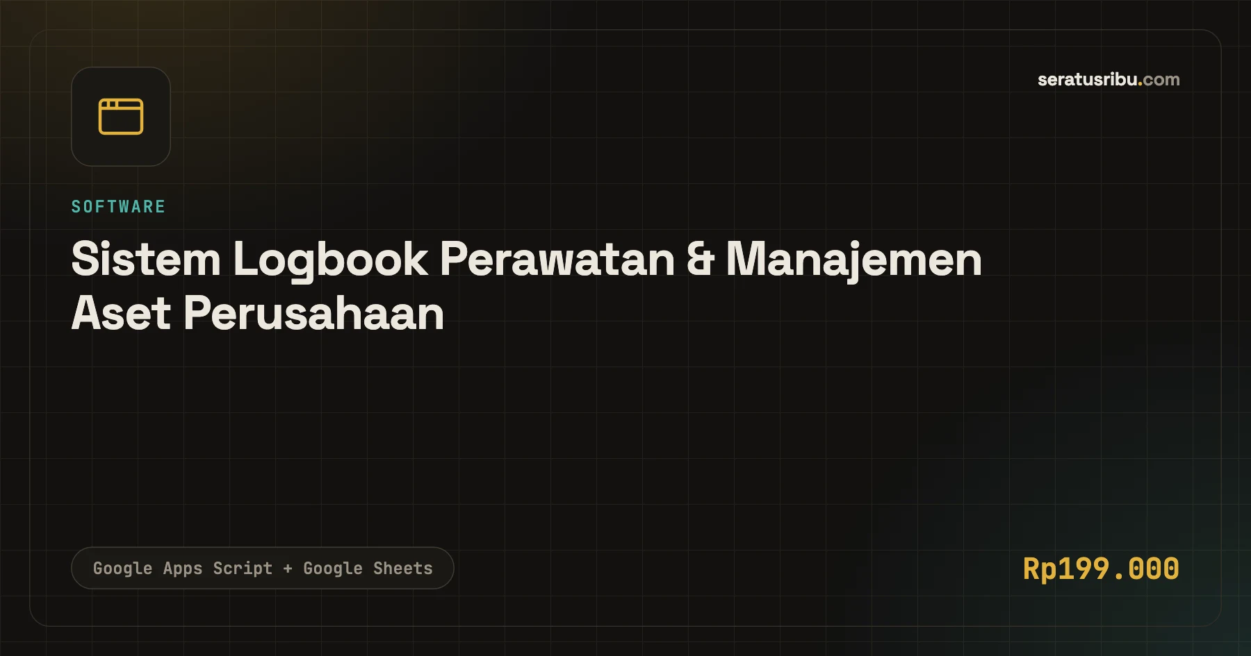 Tampilan Sistem Logbook Perawatan & Manajemen Aset Perusahaan