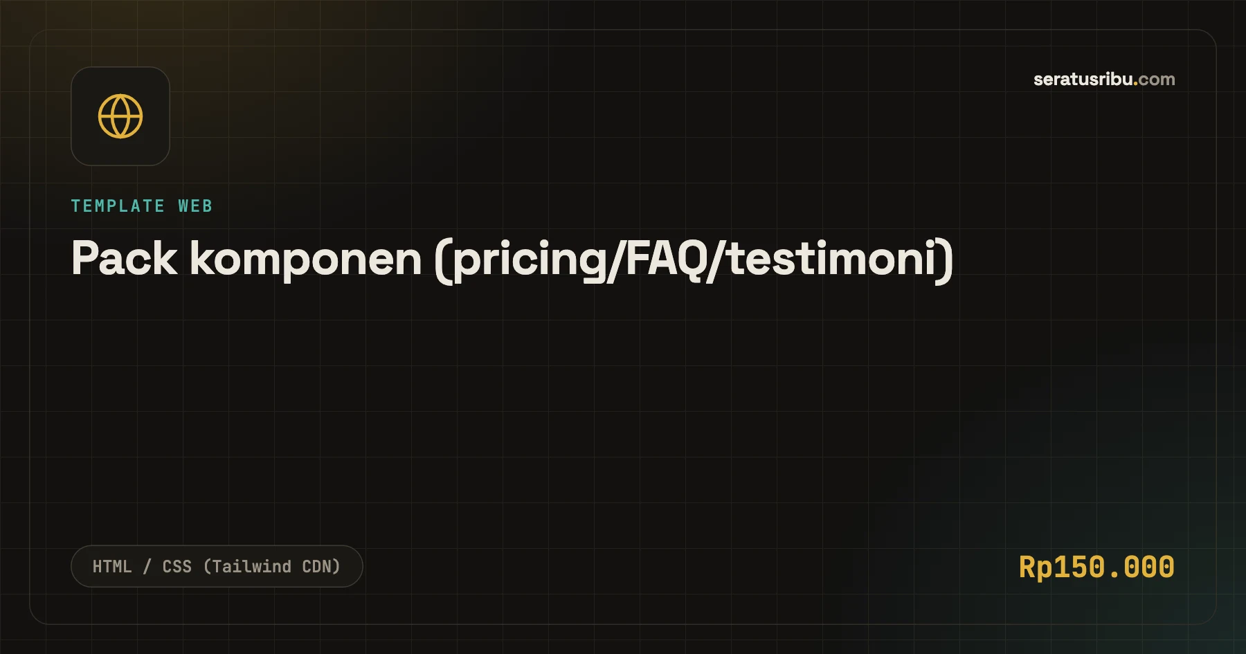 Pack komponen (pricing/FAQ/testimoni)