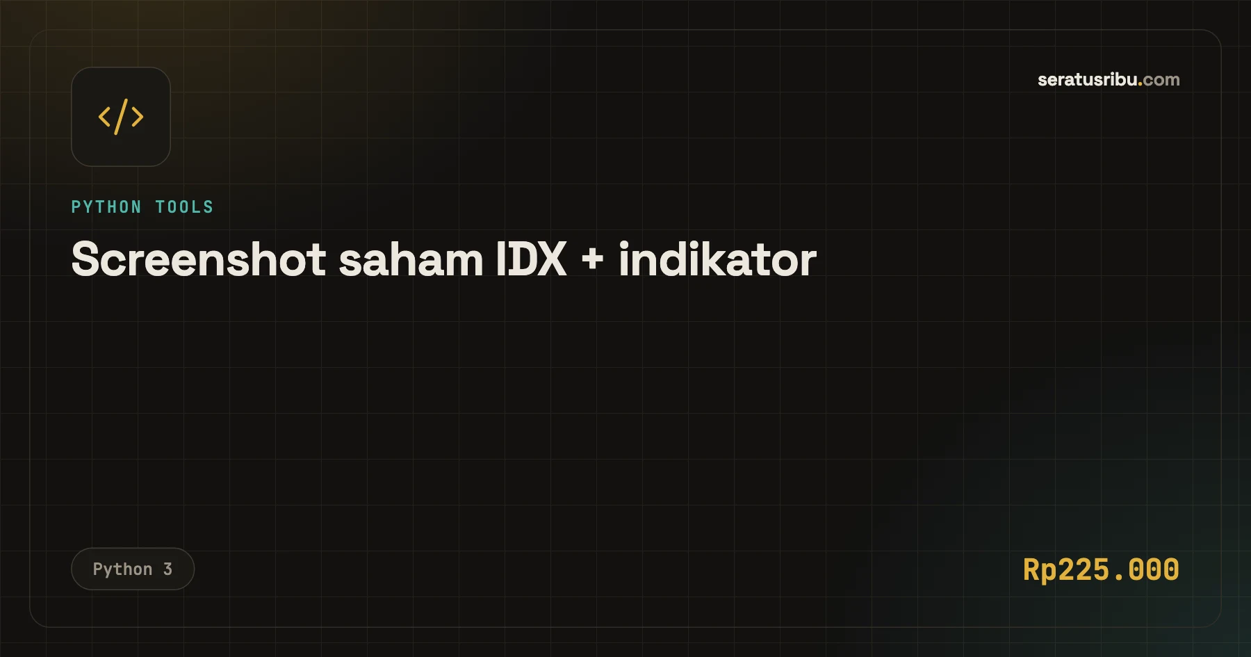 Screenshot saham IDX + indikator