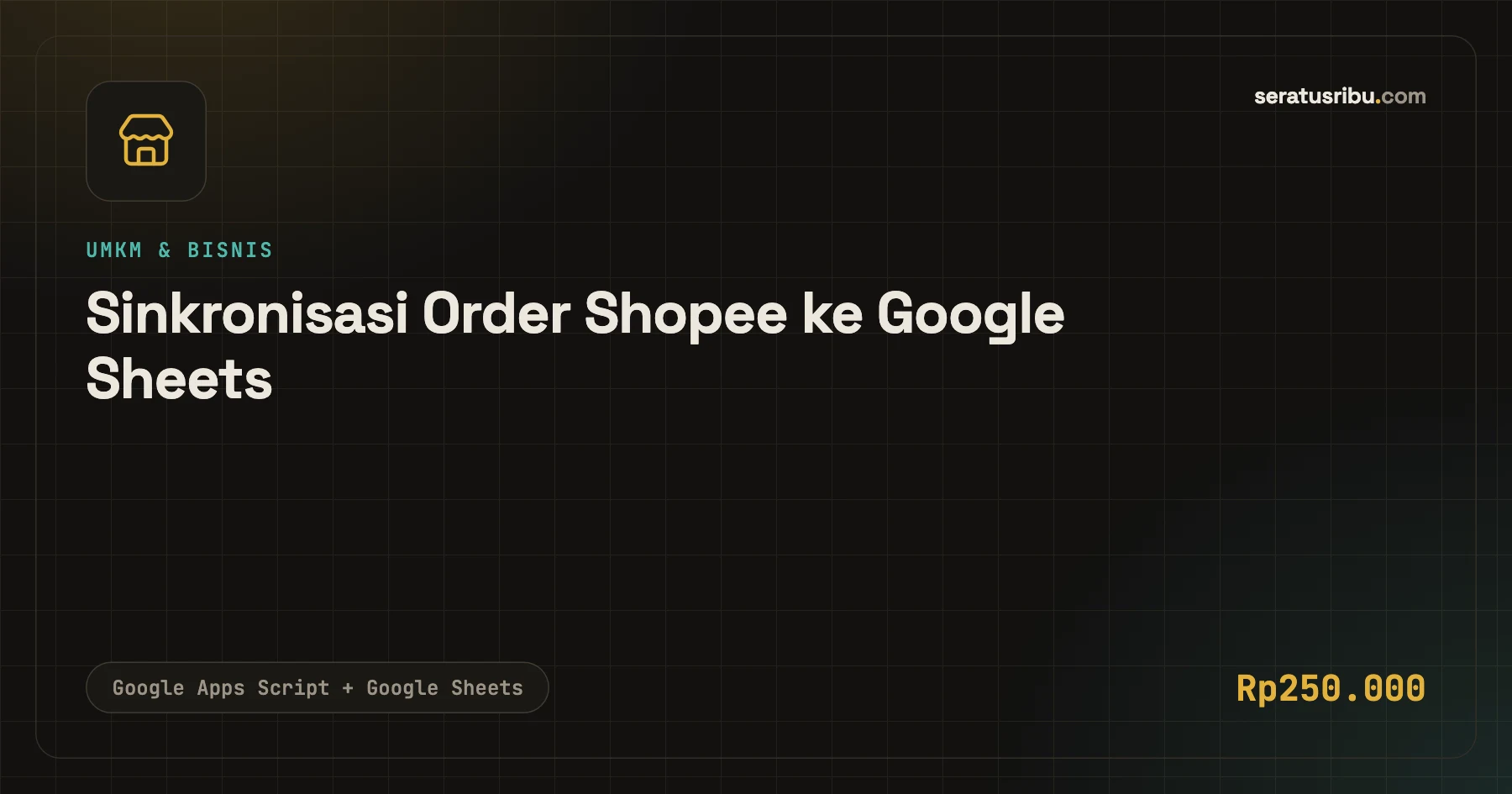 Tampilan Sinkronisasi Order Shopee ke Google Sheets