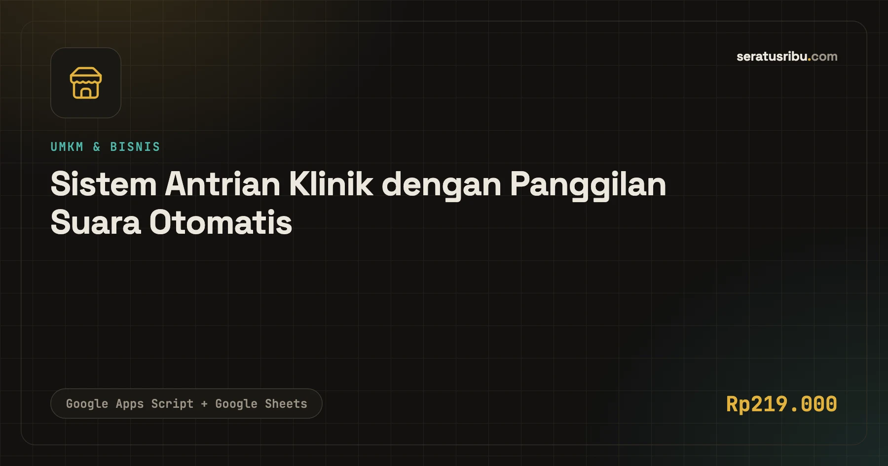 Tampilan Sistem Antrian Klinik dengan Panggilan Suara Otomatis