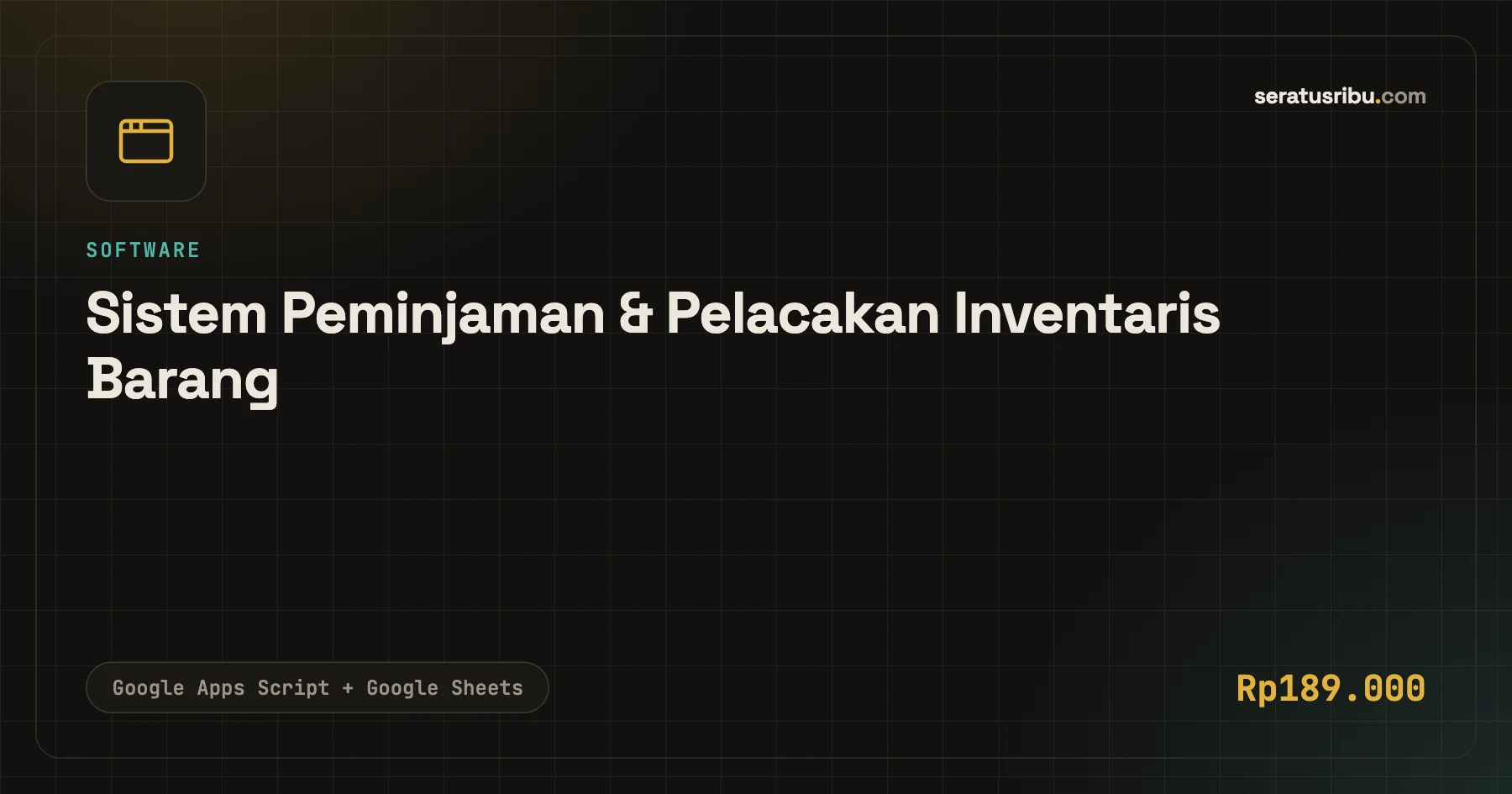 Tampilan Sistem Peminjaman & Pelacakan Inventaris Barang