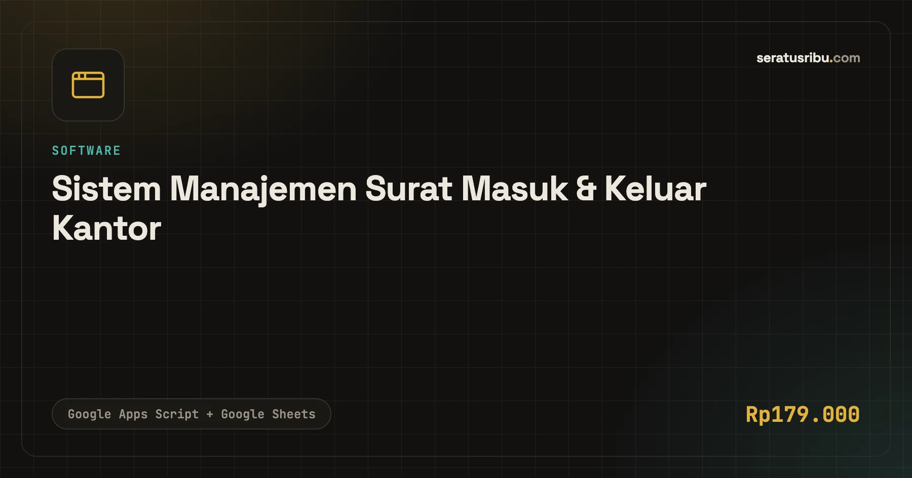 Tampilan Sistem Manajemen Surat Masuk & Keluar Kantor