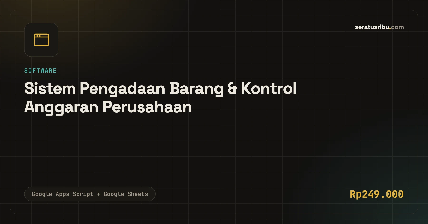 Tampilan Sistem Pengadaan Barang & Kontrol Anggaran Perusahaan
