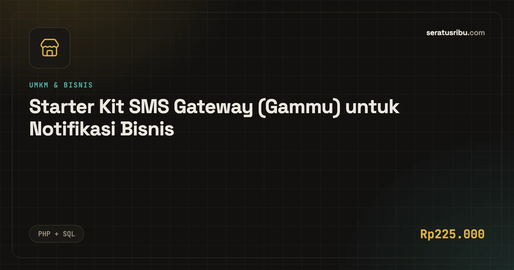 Tampilan Starter Kit SMS Gateway (Gammu) untuk Notifikasi Bisnis