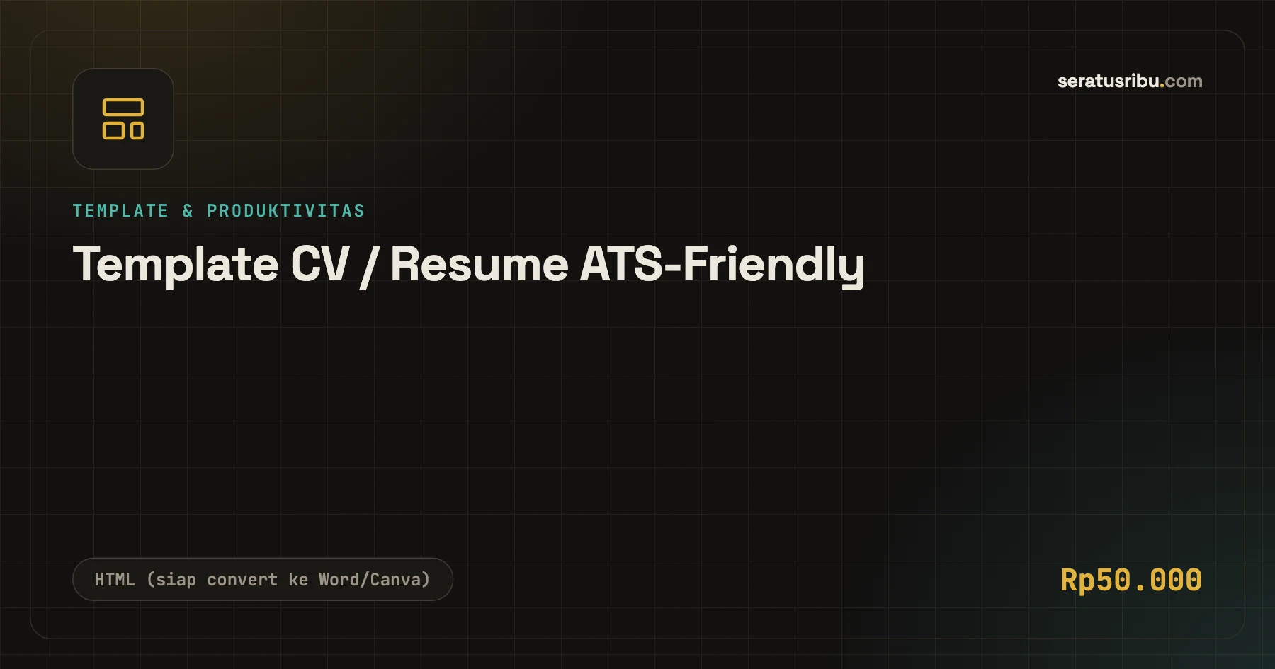 Template CV / Resume ATS-Friendly
